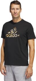 Adidas Power Logo Ft Short Sleeve T-shirt Musta S / Regular Mies