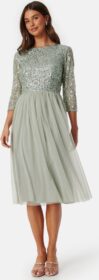 AngelEye Sequin Bodice Mid Dress