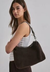 BECKSÖNDERGAARD Ruskea – Suede Ginni Medi Bag