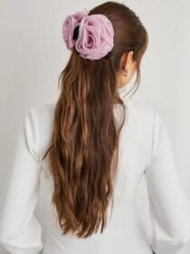 BECKSÖNDERGAARD Vaaleanpunainen – Organza Flower Hair Claw