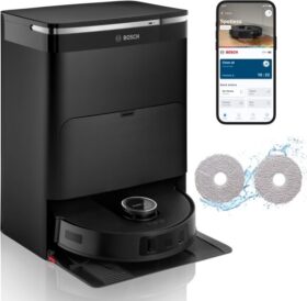 Bosch BCRDW3B Pussiton musta Pyöreä Pölypussi Lataus Purification 75 dB