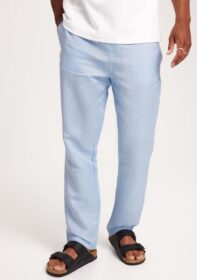 Brand Island Elviro Linen Pants Pellavahousut Light Blue