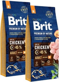Brit Premium By Nature Dog Adult Medium Chicken 2×15 kg