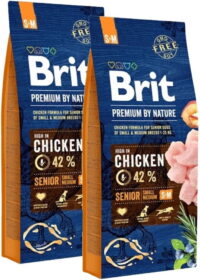 Brit Premium By Nature Dog Senior Small & Medium Chicken 2×15 kg