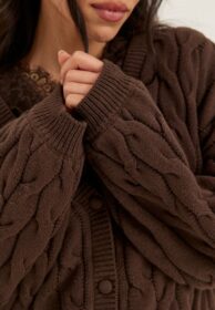 BUBBLEROOM Cable Knit Cardigan