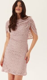 BUBBLEROOM Drapy Cape Lace Dress
