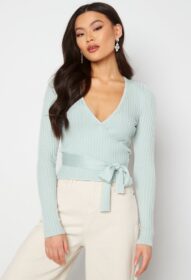 BUBBLEROOM Enea knitted wrap top