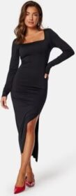 BUBBLEROOM Feya Slit Dress Black XS