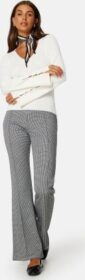 BUBBLEROOM Francine Trousers Black / White / Checked L