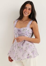 BUBBLEROOM Frill Detail Cotton Singlet