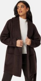 BUBBLEROOM Lilah Belted Wool Coat Brown M