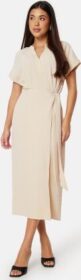 BUBBLEROOM Matilde Wrap Dress Light beige XL