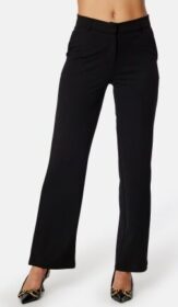 BUBBLEROOM Soft Suit Straight Trousers Petite Black L