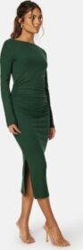 BUBBLEROOM Minea Drapy Dress Dark green XL