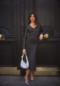 BUBBLEROOM Minea Sparkling Knitted Dress Black / Silver XS