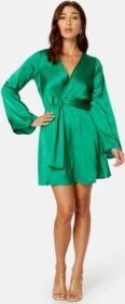 BUBBLEROOM Nichelle Knot front Dress Green S