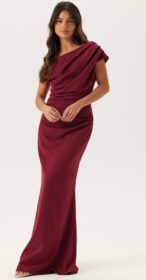 BUBBLEROOM OCCASION Asymmetric Draped Maxi Dress