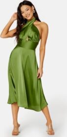 Bubbleroom Occasion Finelle Halterneck Dress Green 4XL