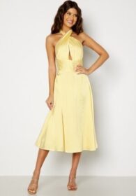 Bubbleroom Occasion Finelle Halterneck Dress Light yellow XL