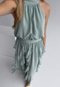 Bubbleroom Occasion Frill Halterneck Ankle Dress