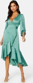 Bubbleroom Occasion Gilda Wrap Dress Petrol-green 4XL