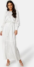Bubbleroom Occasion Klara Satin Maxi  Dress White XL