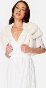 Bubbleroom Occasion Margot Faux Fur Cover Up White S/M