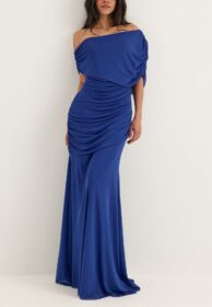 BUBBLEROOM OCCASION Off Shoulder Mesh Gown