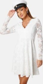 Bubbleroom Occasion Shayna Lace dress White L