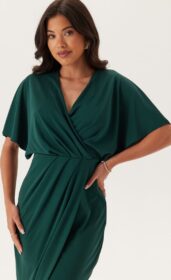 Bubbleroom Occasion Wrap Slit Maxi Dress