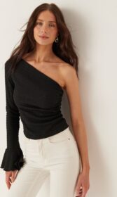 BUBBLEROOM One Shoulder Frill Top