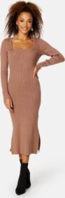 BUBBLEROOM Osminda knitted cut out dress Brown M