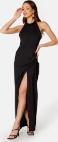 BUBBLEROOM Prissa Halterneck Gown Black 4XL