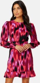 BUBBLEROOM Puff Sleeve Flounce Dress