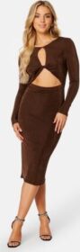 BUBBLEROOM Rylin cut out dress Brown S