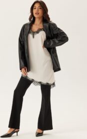 BUBBLEROOM Satin Lace Mini Dress