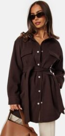 BUBBLEROOM Sonya Shirt Jacket   Dark brown XL