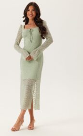 BUBBLEROOM Square Neck Lace Dress