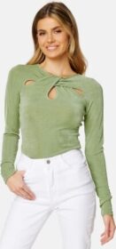 BUBBLEROOM Stefany cut out top Green XS