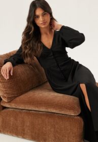 BUBBLEROOM Structure Button Midi Dress