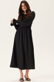BUBBLEROOM Structure Long Sleeve Midi Dress
