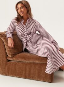 BUBBLEROOM Tie Detail Shirt Dress