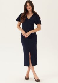 BUBBLEROOM V-Neck Butterfly Sleeve Dress