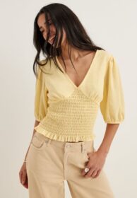 BUBBLEROOM V-neck Smock Top