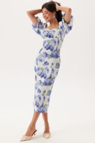BUBBLEROOM Volume Sleeve Midi Dress