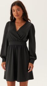 BUBBLEROOM Wrap Satin Dress
