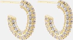 BY JOLIMA Monaco Pave Hoops Gold One size