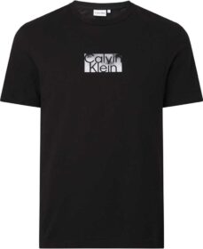 Calvin Klein Cloud Logo Short Sleeve T-shirt Musta L Mies