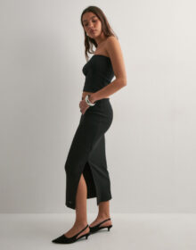 Calvin Klein Jeans Musta – Woven Label Rib Skirt