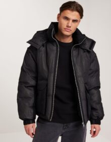 Calvin Klein Jeans Quilted Mesh Puffer Jacket Puffer-takit Ck Black